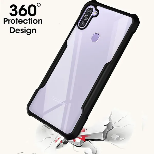 Samsung_Galaxy_M11_ShockProof_Bumper_Crystal_Clear_Transparent_Back_Cover_Case_for_Samsung_Galaxy_M11-PC+TPU_360_Protective_Design-Green