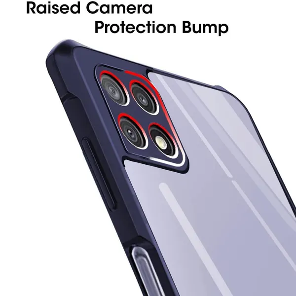 Samsung_Galaxy_A22_5G,Samsung_Galaxy_F42_5G_ShockProof_Bumper_Crystal_Clear_Transparent_Back_Cover_Case_for_Samsung_Galaxy_F42_5G/Samsung_Galaxy_A22_5G-PC+TPU_360-Protective-Design-Blue
