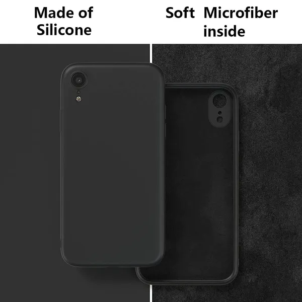 iPhone_XR|_PC+TPU_360_Protective_Design_|_Black__Silicone_Back_Cover_Case