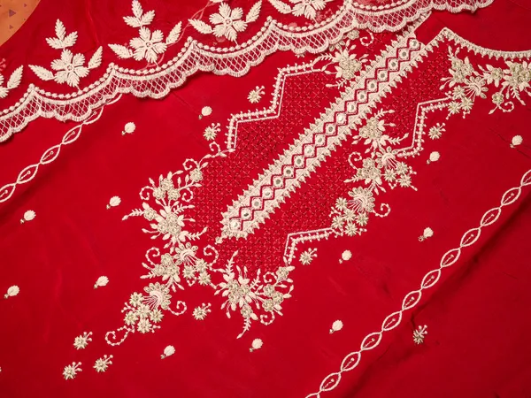 Red_Woven_Design__Straight_Kurta_and_Trousers_With_Dupatta