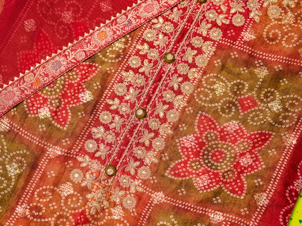 Pink_Printed_Bandhani_Straight_Kurta_and_Trousers_With_Dupatta