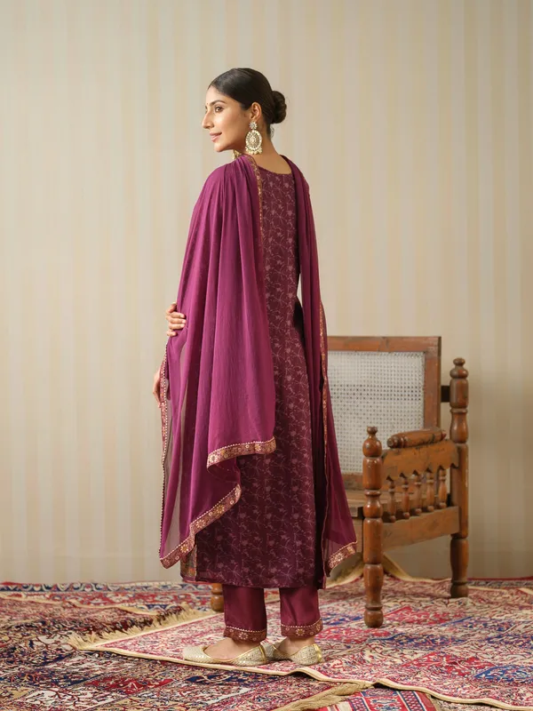 Purple_Embroidered_Woven_Design_Straight_Kurta_and_Trousers_With_Dupatta