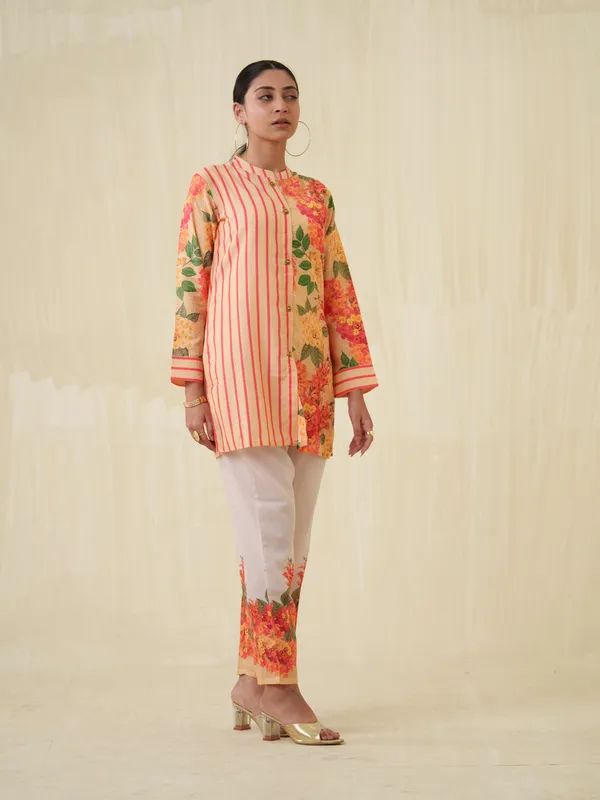 Orange_&_White_Casual_Printed_Regular_Top_and_Trousers