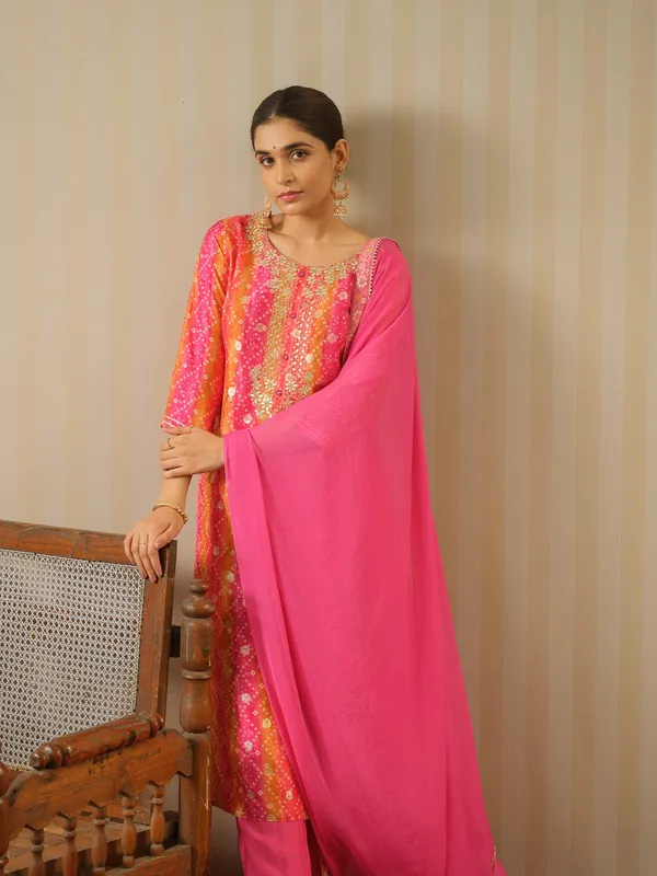 Pink_Embroidered_Woven_Design_Straight_Kurta_and_Trousers_With_Dupatta