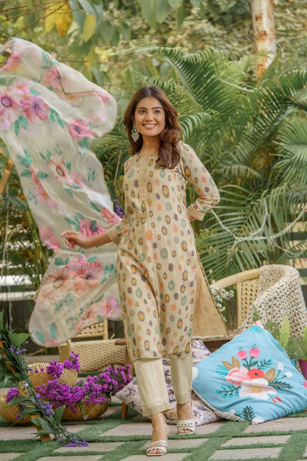 women_Brown_Printed_Kurta_Sets