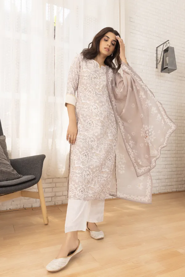 Women_Peach_Straight_Sequinned_Kurta_and_Trousers_With_Dupatta