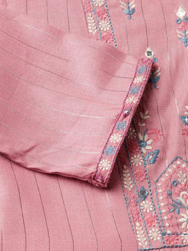 Pink_Striped_Yoke_Design_Straight_Kurta_and_Trousers