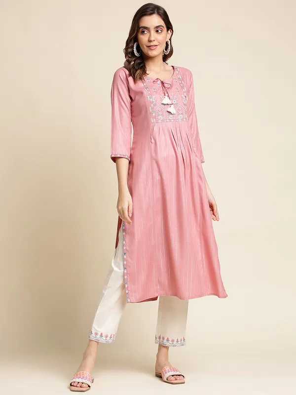 Pink_Striped_Yoke_Design_Straight_Kurta_and_Trousers