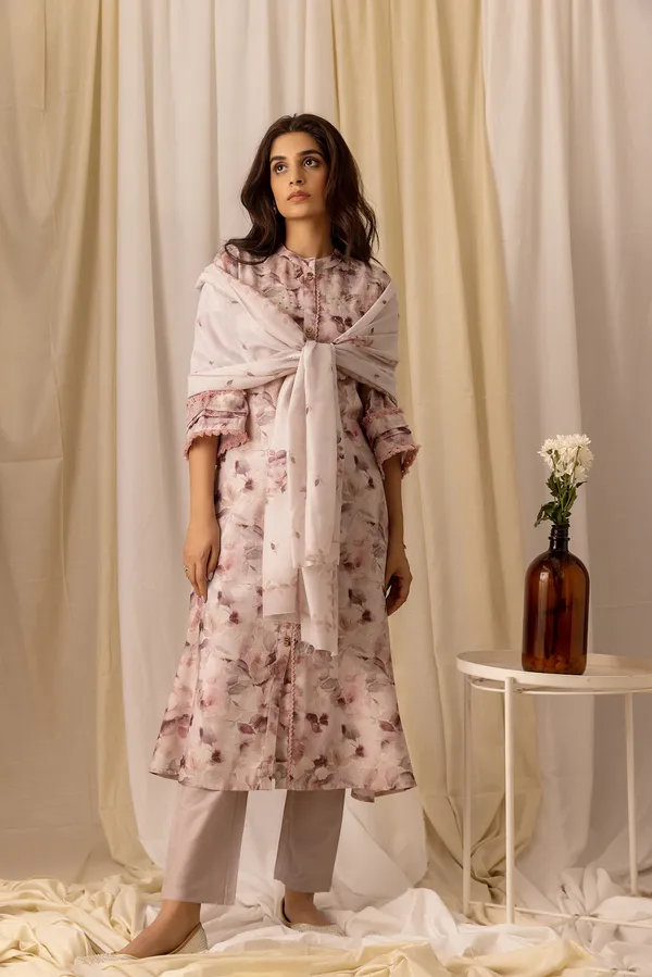 Off_White_Floral_Printed_A-Line_Kurta_and_Trousers_With_Dupatta