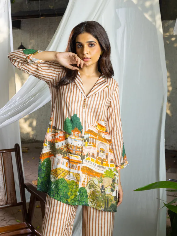 women_White_Striped_Co-Ords