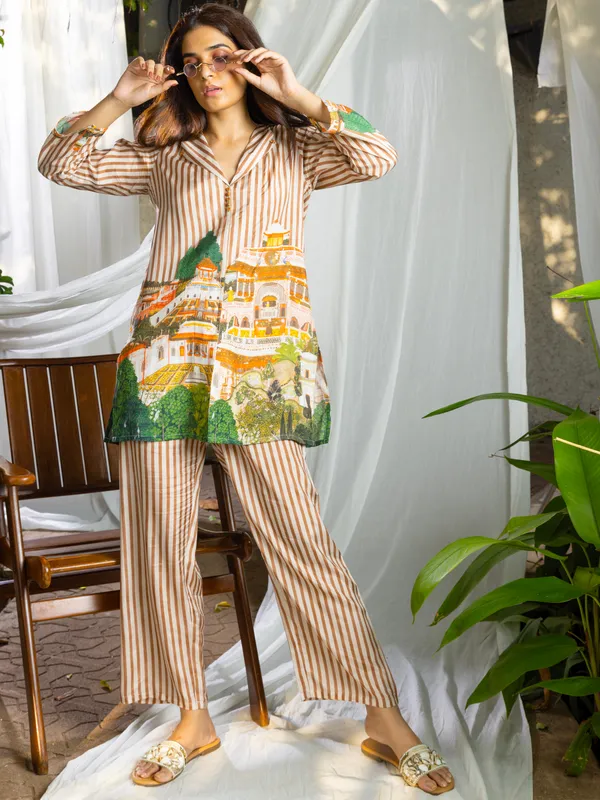 women_White_Striped_Co-Ords
