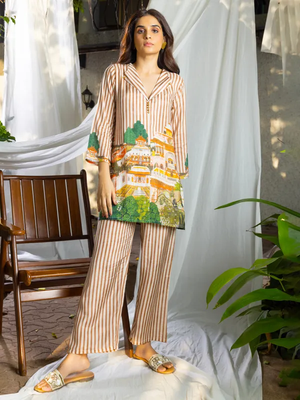 women_White_Striped_Co-Ords