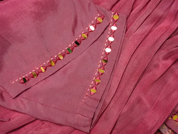 Magenta_Printed_Floral_A-Line_Kurta_and_Trousers_With_Dupatta
