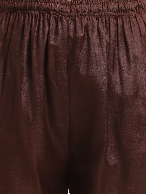 Brown_Floral_Printed_Straight_Kurta_and_Trousers_With_Dupatta
