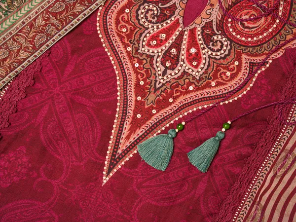 Red_Printed_Ethnic_Motifs_Straight_Kurta_and_Trousers_With_Dupatta