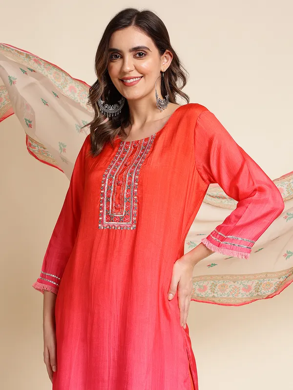 Red_Yoke_Design_Straight_Kurta_and_Trousers_With_Dupatta