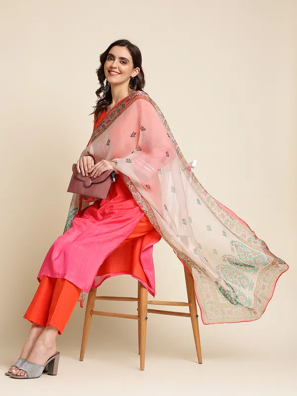 Red_Yoke_Design_Straight_Kurta_and_Trousers_With_Dupatta