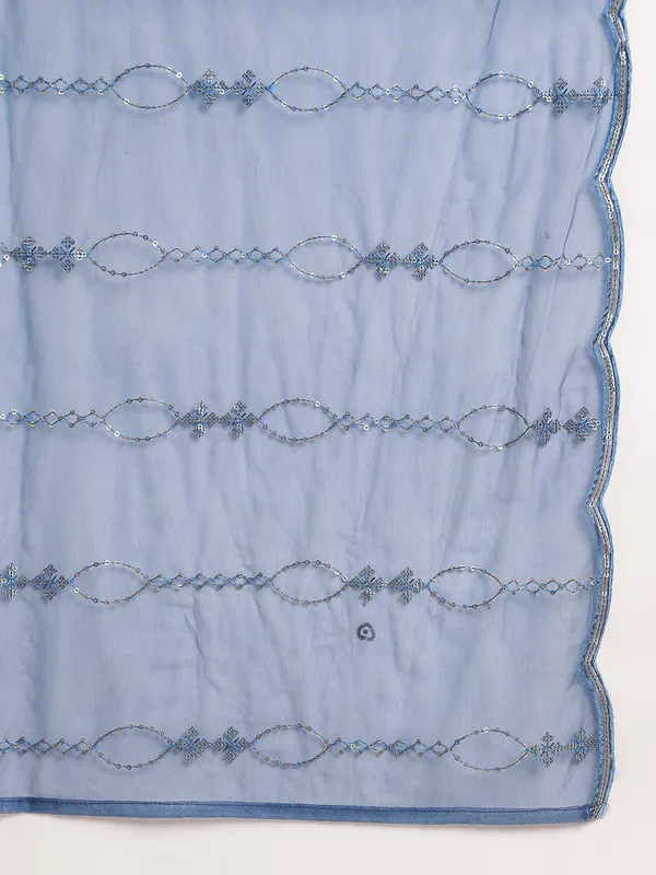 Blue_Yoke_Design_A-Line_Kurta_and_Trousers_With_Dupatta