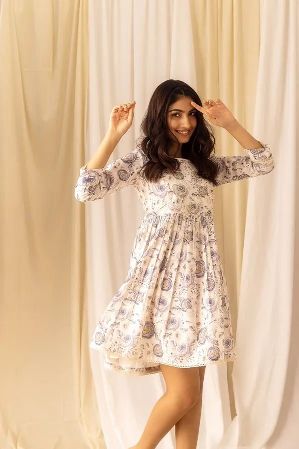White_Flared_Printed_Empire_Ethnic_Dresses