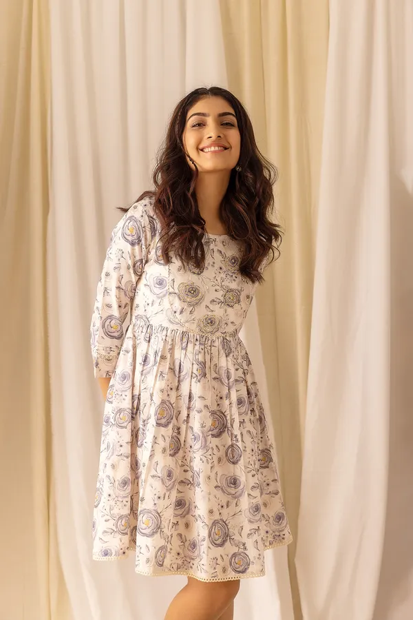 White_Flared_Printed_Empire_Ethnic_Dresses