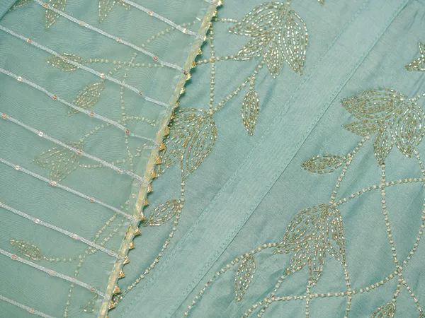 Sea_Green_Yoke_Design_Woven_Design_Straight_Kurta_and_Trousers_With_Dupatta