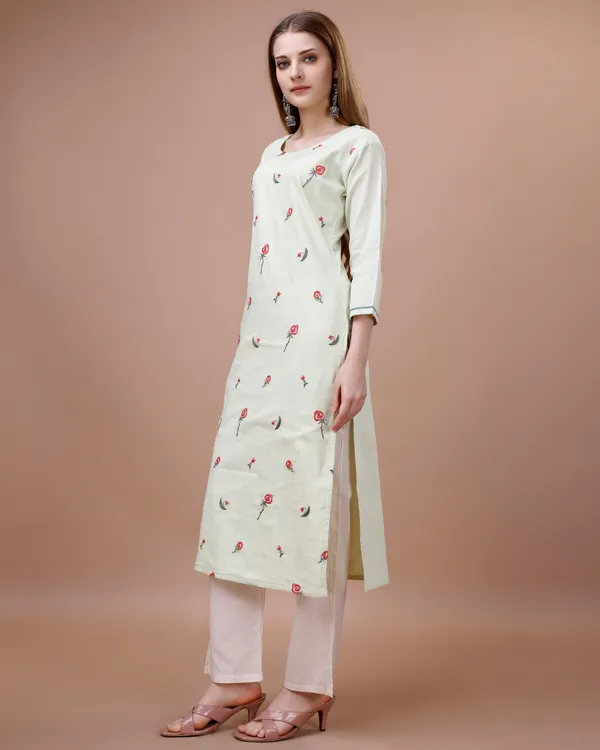 CreamFloral_Embroidered_A-Line_Kurta_Kurta_and_Trousers