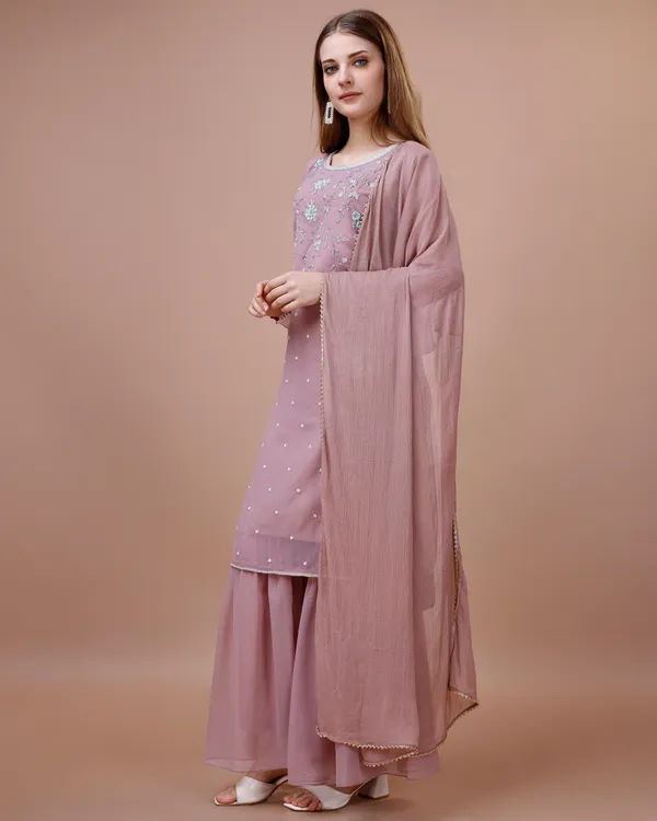 Rose_Floral_Embroidered_Straight_Kurta_and_Sharara_With_Dupatta
