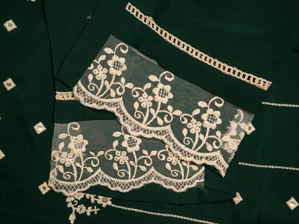 Green_Embroidered_Woven_Design_Straight_Kurta_and_Trousers_With_Dupatta