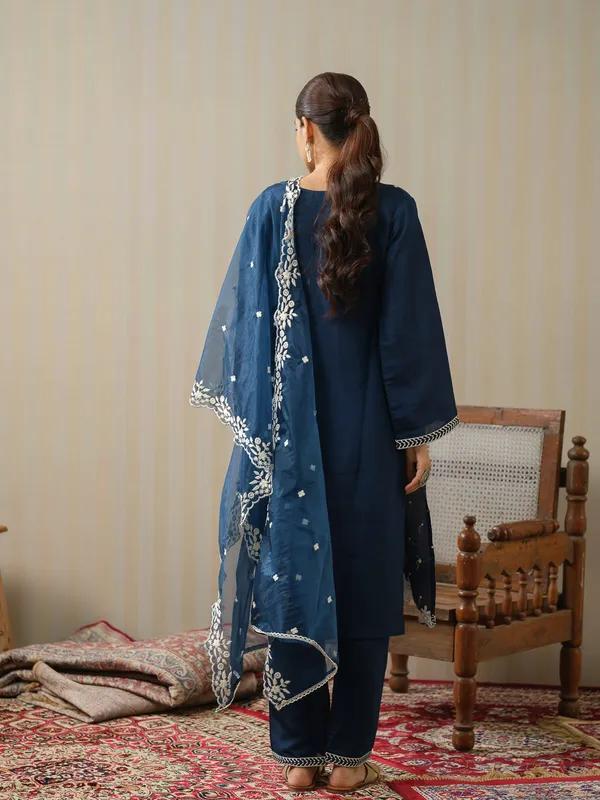 Blue_Embroidered_Woven_Design_Straight_Kurta_and_Trousers_With_Dupatta