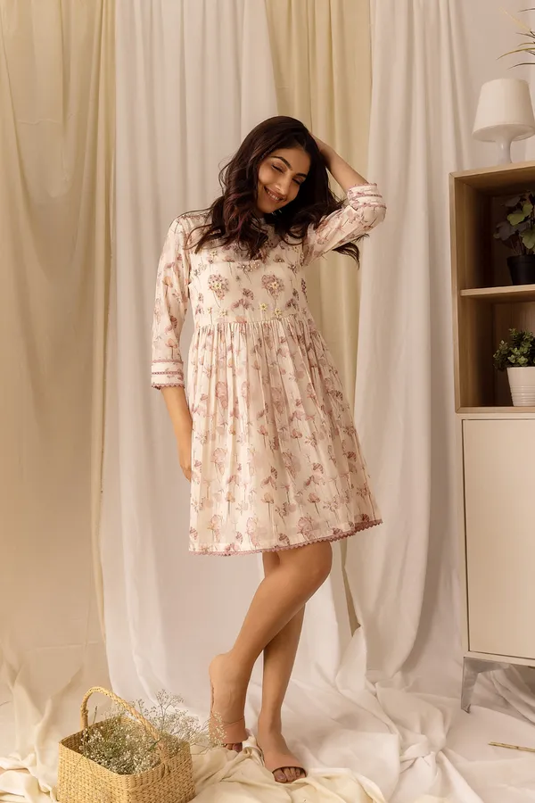 Cream_Printed_Three-Quarter_Sleeves_Tops