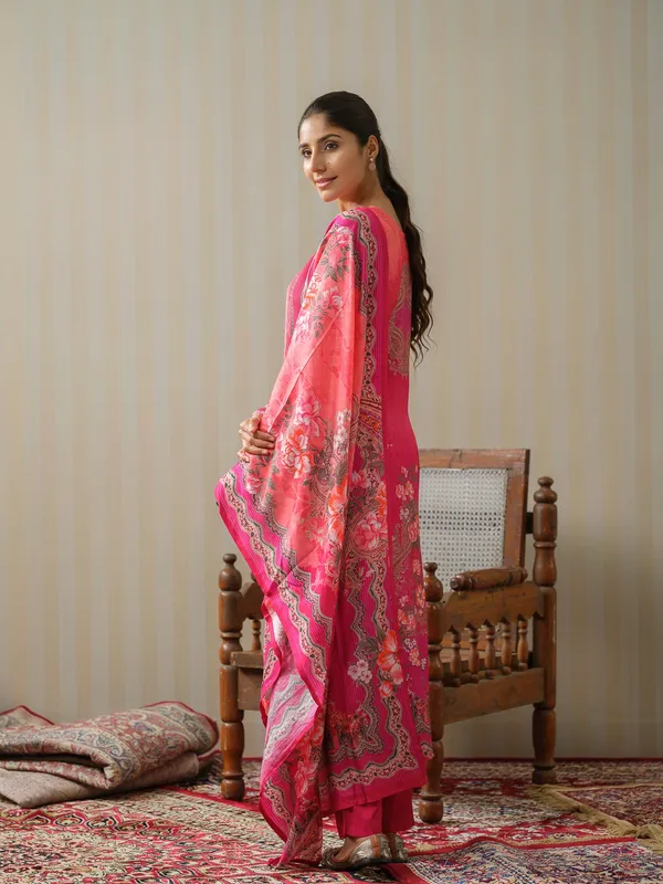 Pink_Printed_Floral_Straight_Kurta_and_Trousers_With_Dupatta