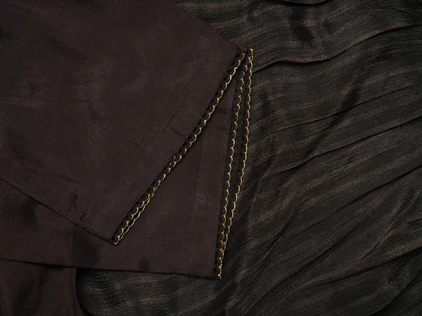 Black_Embroidered_Calf_Length_Festive_Kurti_and_Trousers_With_Dupatta