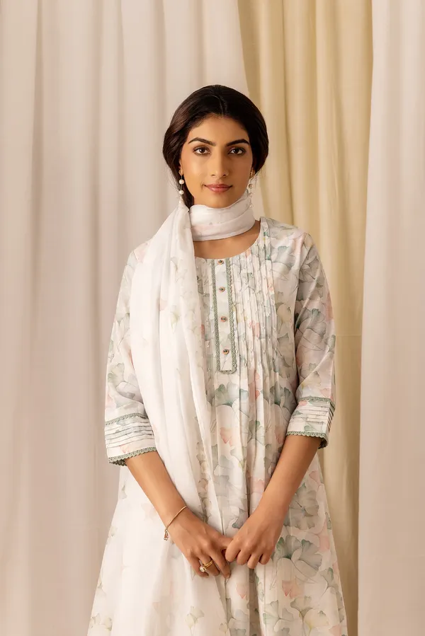 Women_White_A-Line_Sequinned_Kurta_and_Trousers_With_Dupatta