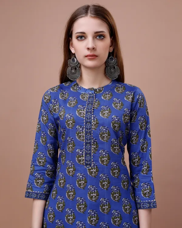 Navy_Blue_Floral_Printed_Straight_Kurta_Kurta_and_Trousers_With_Dupatta