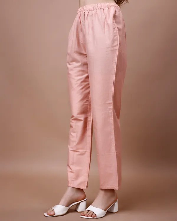 PeachFloral_Embroidered_A-Line_Kurta_Kurta_and_Trousers