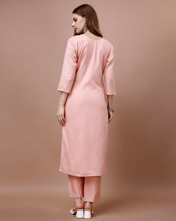 PeachFloral_Embroidered_A-Line_Kurta_Kurta_and_Trousers