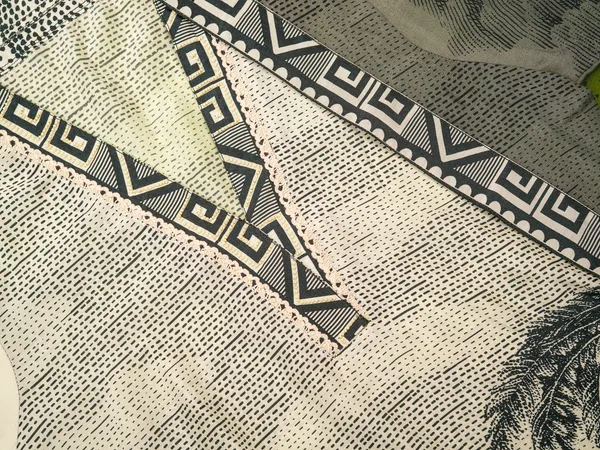 Black_&_White_Tribal_Printed_Straight_Kurta_and_Trousers_With_Dupatta
