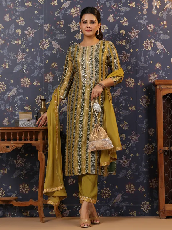 Women_Beige_&_Navy_Blue_Embroidered_Anarkali_Kurta_and_Palazzos_With_Dupatta