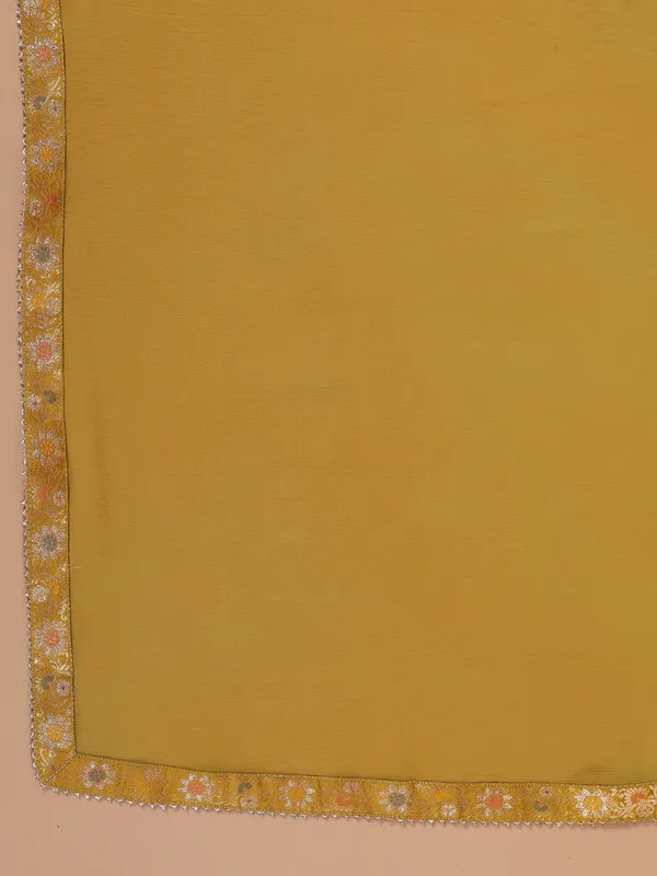 Women_Beige_&_Navy_Blue_Embroidered_Anarkali_Kurta_and_Palazzos_With_Dupatta