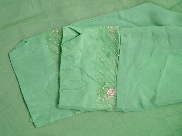 Sea_Green_Embroidered_Woven_Design_Straight_Kurta_and_Trousers_With_Dupatta
