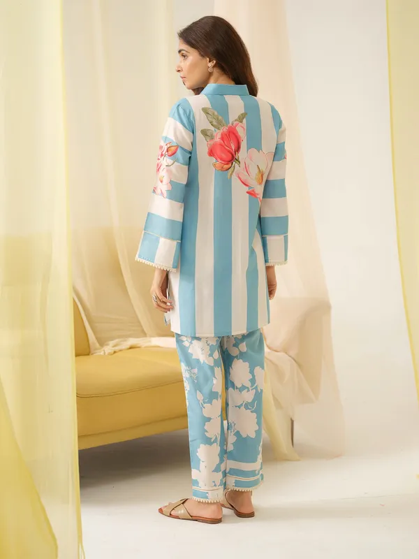 Light_Blue_Shirt_Collar_Printed_Shirt_Palazzos