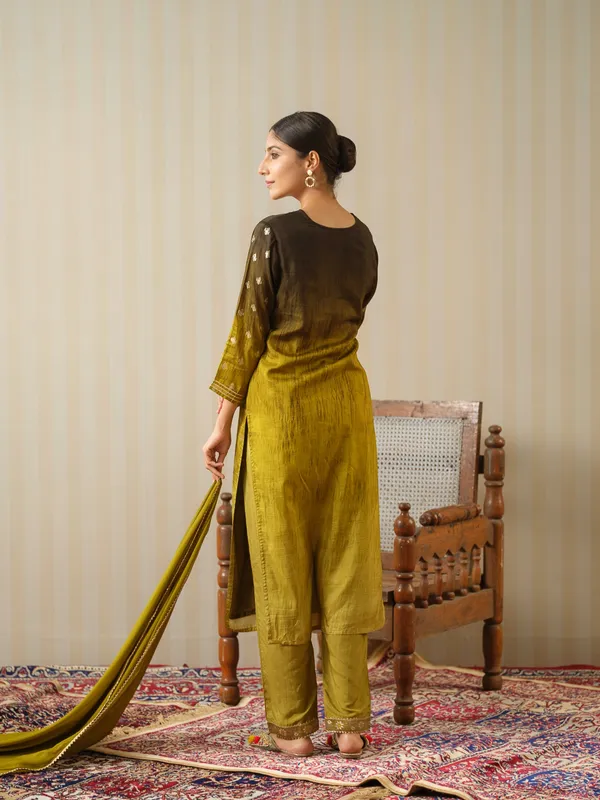 Mustard_Embroidered_Floral_Straight_Kurta_and_Trousers_With_Dupatta
