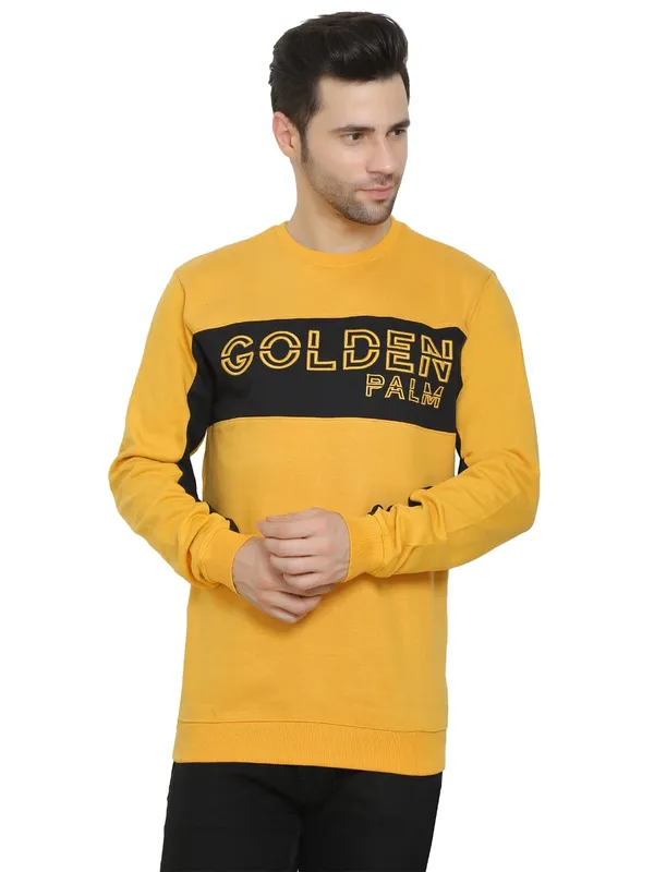 Yellow_Cotton_Printed_Round_Neck_Half_Sleeve_Sweatshirt