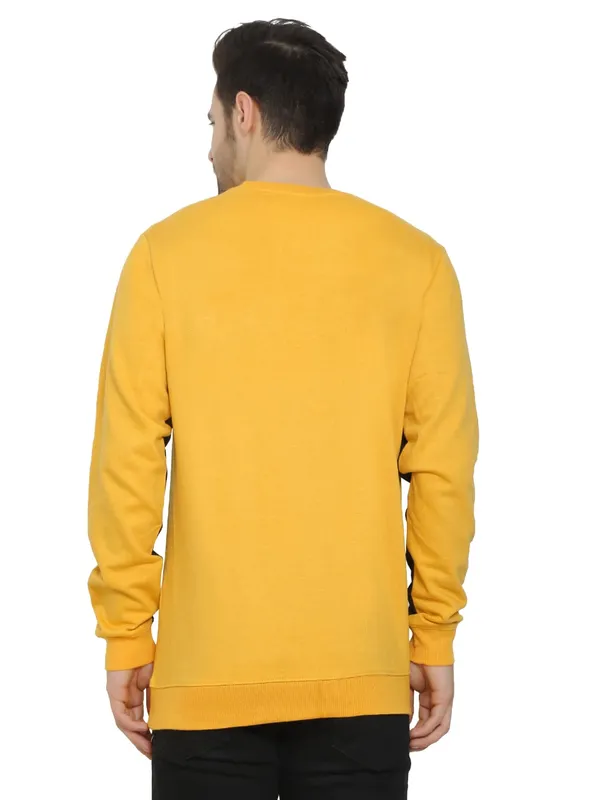 Yellow_Cotton_Printed_Round_Neck_Half_Sleeve_Sweatshirt