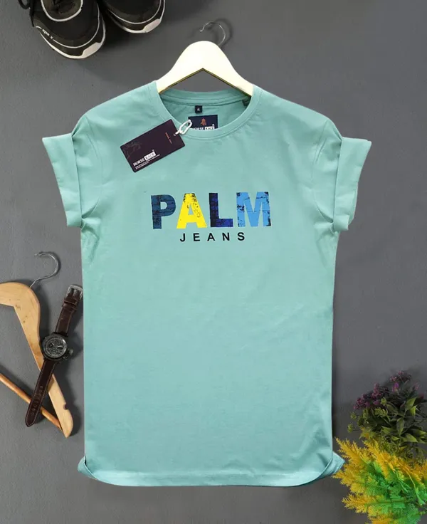 Black_Cotton__Round_Neck_Half_Sleeve_Retro_Style_T-Shirt