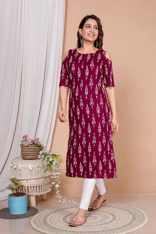 Purple_Cotton_Rayon_Long_Fibres,_Extra_Softness_Kurti