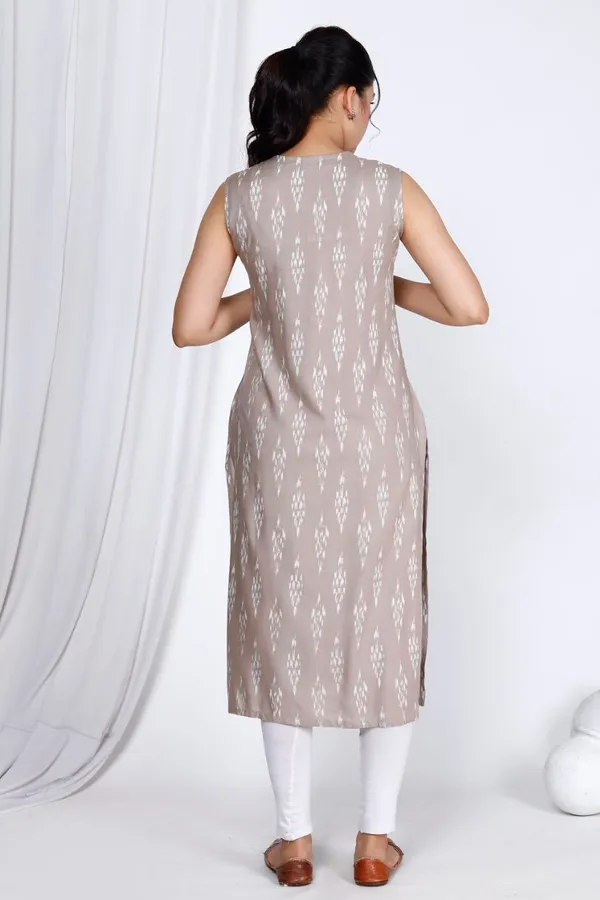 Grey_Rayon_Long_Fibres,_Extra_Softness_Kurti