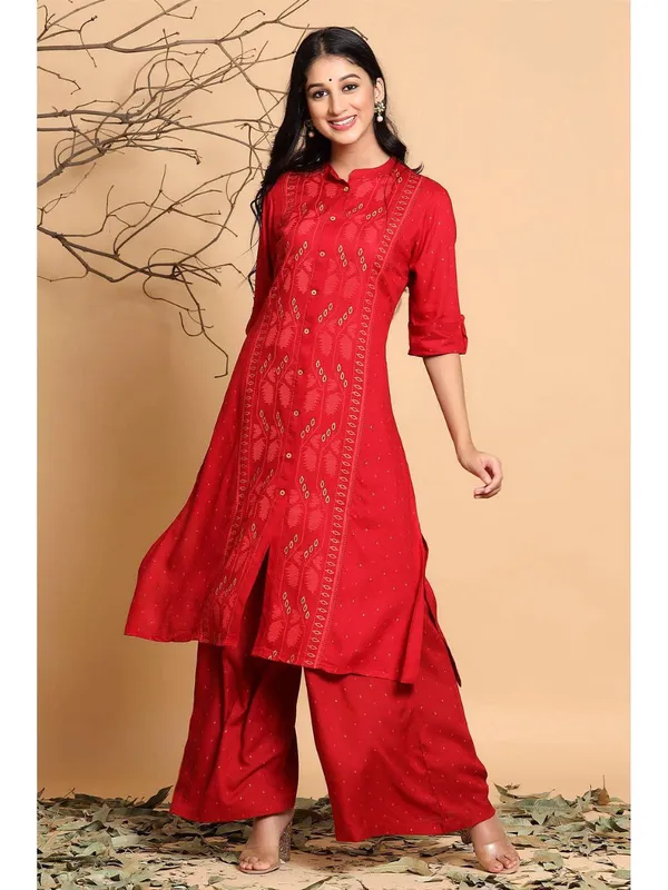 Red_Cotton_Long_Fibres,_Extra_Softness_Kurti