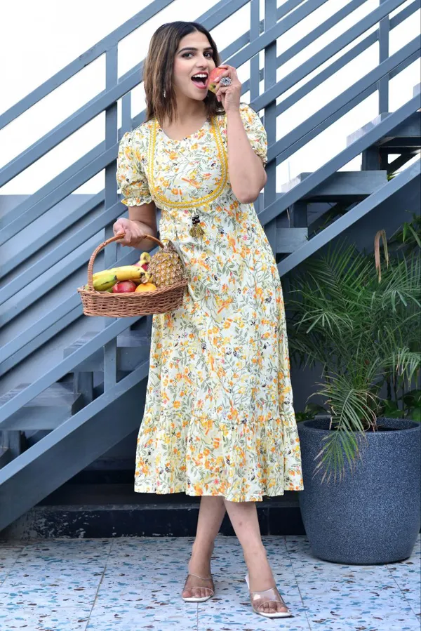 Yellow_Rayon_Long_Fibres,_Extra_Softness_Kurti