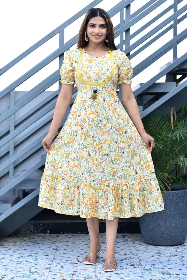 Yellow_Rayon_Long_Fibres,_Extra_Softness_Kurti
